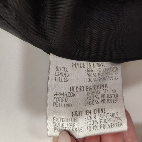 Ladies Studio C Button Down Soft Black Leather Coat Size XL - Picture 6 of 8